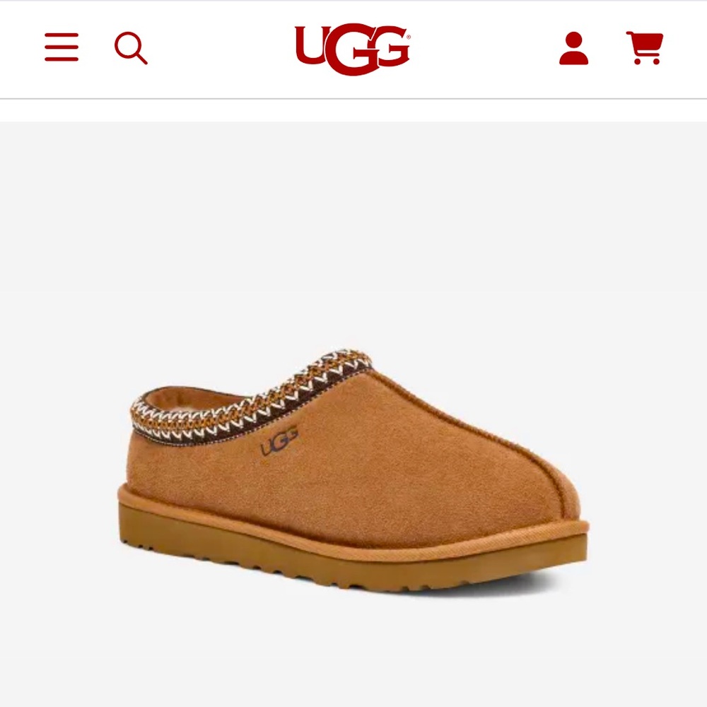 UGG Tasman Slipper Mens Size 10 - Chesnut Color - NWT